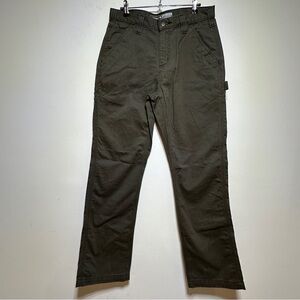 CARHARTT Relaxed Fit Straight Twill Dungaree Work Pants Olive 31x32